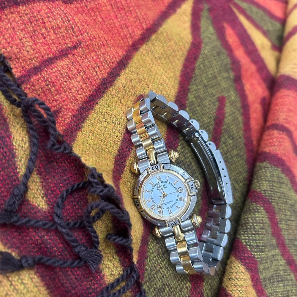 Anne Klein Two-Tone Gold and Silver Women's Watch
